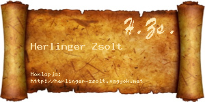 Herlinger Zsolt névjegykártya
